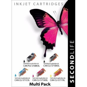Secondlife Canon PGI-570 & CLI-571 XL inktset