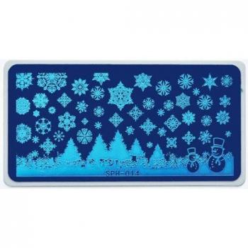 Nail Art Holiday – Plaque d’estampage 6×12 cm, 8 modèles