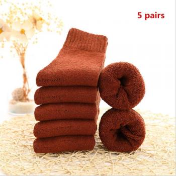 5 Pairs of Women's Cotton Snow Fleece Socks