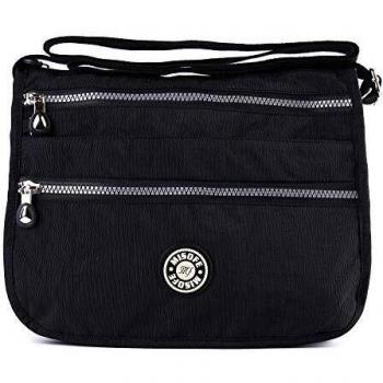 Black Nylon Messenger Bag
