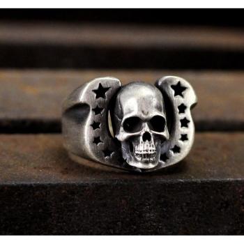Bague en Acier Inoxydable 316L Crâne pour Motard