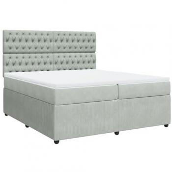 VidaXL Adjustable Grey Lova 200x200 Bed (Spring + Mattress)