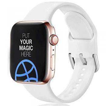 Apple Watch SE/S Series 6/5/4/3/2/1 Compatible Silicone Strap – White