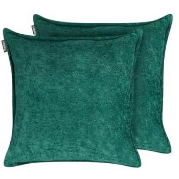 Coussin Vert Tissu Polyester – Paquet Duo – Format Carré 50x50