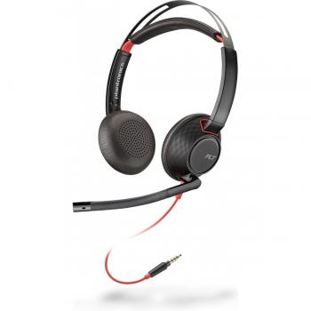 POLY Blackwire 5220 Auricolare Cablato A Padiglione 3.5mm, colore nero