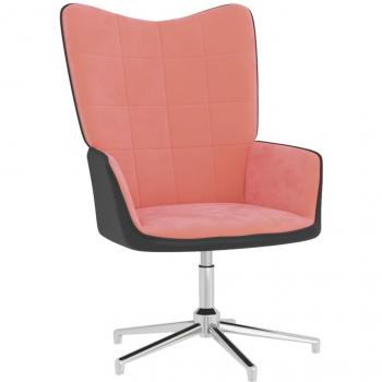 VidaXL Komfortabler Relaxsessel in Rosa Samt und PVC