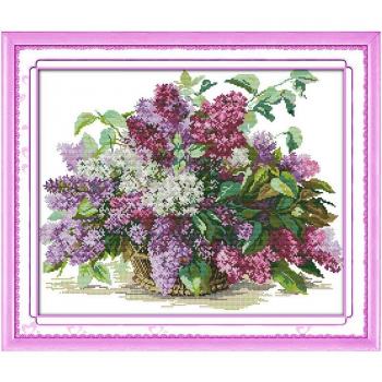 Set d’artisanat DMC Point de Croix – Fleur Lilac