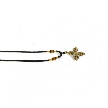 Cruz de Cobre Dorje Vajra: Amuleto Budista de Mano Nepalí