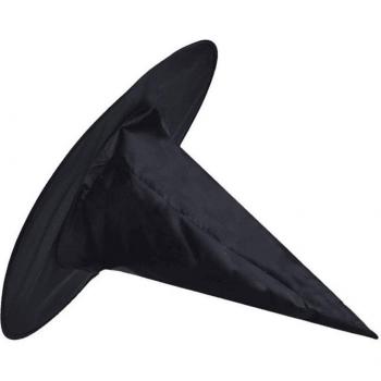 Dunkle Hexenhut Schwarz mit Spitzen – Halloween Frauenkostüm