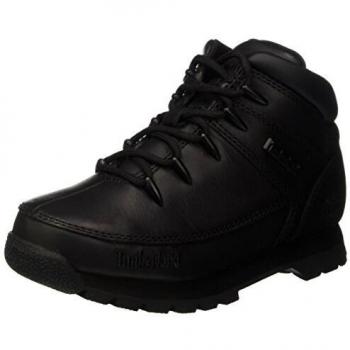 Stivaletti da trekking Timberland Euro Sprint per bambini neri, modello medio, con lacci, taglia 31