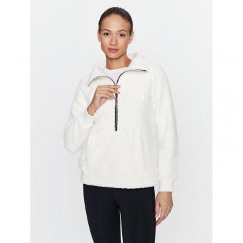 Half‑Zip Basic White Sweatshirt for Females – 32P3806