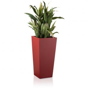 Pflanzkübel 70 LAVIA (Rot‑Matt) – 35 × 35 × 70 cm aus Fiberglas