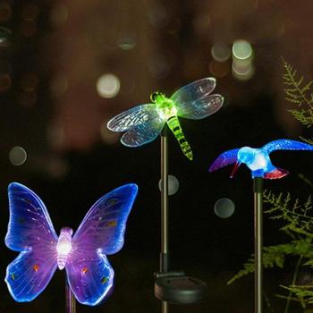 RGB Rasenlampe mit Schmetterlingsdesign
