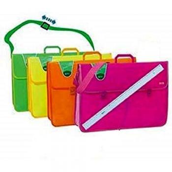 Valigetta Orna Fluo con soffietto e tracolla misura 58x39,5x6 cm
