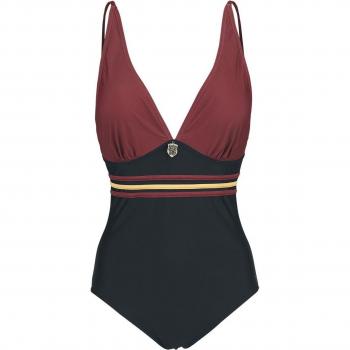 Harry Potter Damen-Gryffindor Badeanzug – Schwarz/Bordeaux, S bis XXL, exklusiv