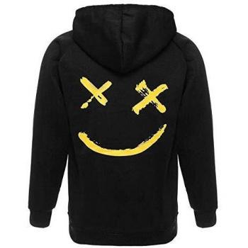 Jumper Hip-Hop XIAOYAO Uomo Techwear Patchwork con Cappuccio