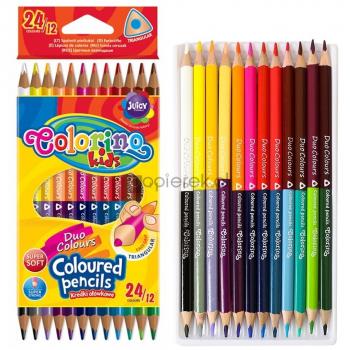 Colorino Pastelky trojhranné, oboustranné 24 barev