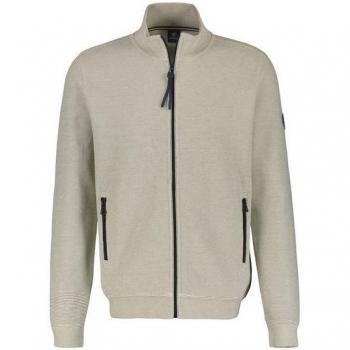 LERROS Unifarbene Sweatjacke mit Label