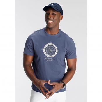 DELMAO Kurzarmshirt, Rundhals, bedruckt, Herren, Baumwolle