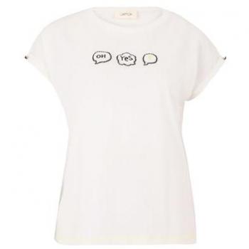 Cartoon Damen Shirt mit Ärmelaufschlag