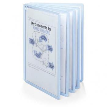 DURABLE Bactoclean Sichttafel A4 hellblau 5er Set