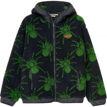 Sweat à capuche en fourrure synthétique d'araignée pour hommes noir
