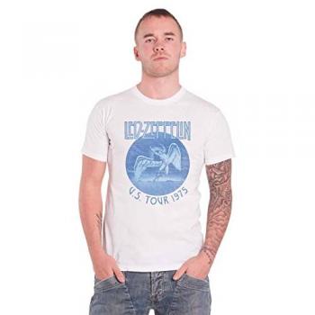 Led Zeppelin Tour 75 White T-Shirt for Men