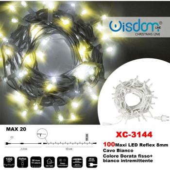 Guirnalda LED 100 Luces Fijas y Intermitentes