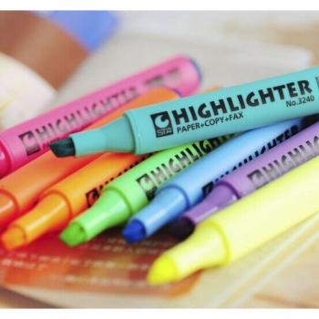 Marcador Fluorescente Kawaii Material OWT022