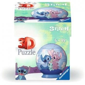 Maqueta 3D Disney: Stitch & Ángel – 54 piezas, 8x8x8 cm (Ravensburger)