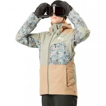 Chaqueta Mujer L Picture Seen con Capucha en Tonos Marrón y Verde