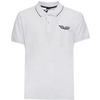 Polo Elegante Uomo Bianco Armata Di Mare