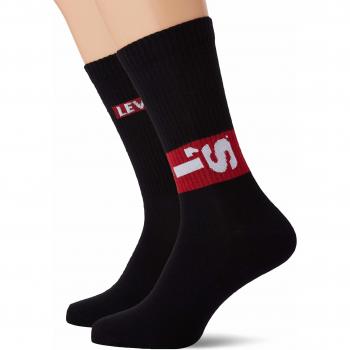 Levi's Calcetines para Hombre 168sf Corte Regular Lazy Tab 2p, Negro