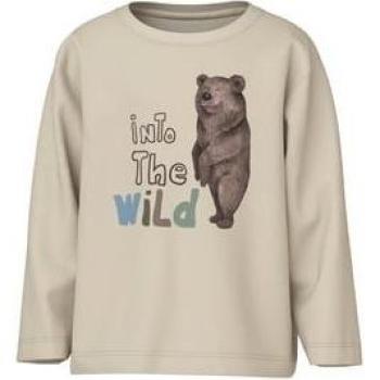 Name It Longsleeve mit Statement-Print Modell 'MOKA' in Sand, Größe 92