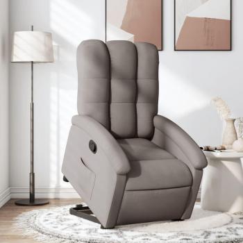 Siège Salon Salle Séjour VidaXL Moderne Inclinable avec Réglages Taupe Tissu