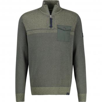 LERROS Troyer: Stricktroyer Herrenpullover – Größe L, Farbe Chilled Olive