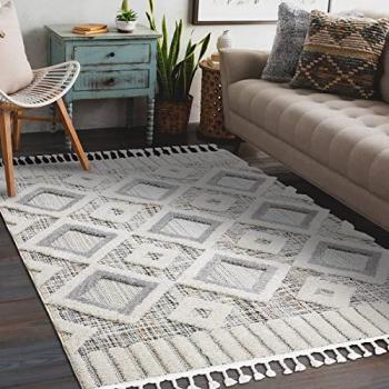 Tapis Sevilla Y523C Gris Jaune 120x170 cm