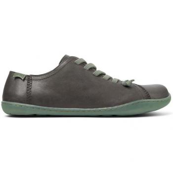 Camper Pea Zapatillas de Mujer Piel Gris con Agujetas