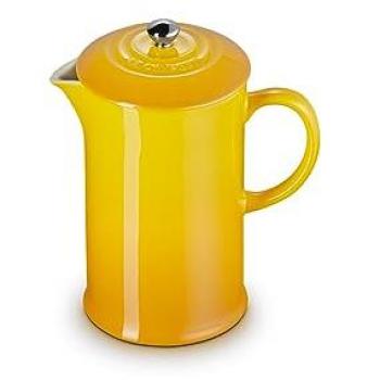 Le Creuset Nectar Yellow Stoneware Cafetiere with Stainless Steel Plunger
