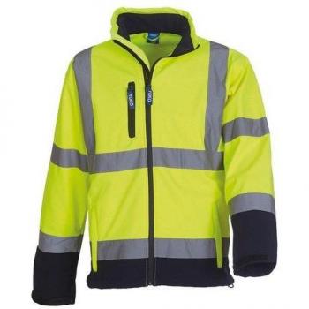 Yoko Unisex Softshell-Jacke mit hoher Sichtbarkeit