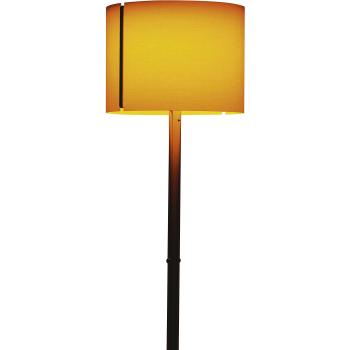 Jones Master Stehleuchte – Weißes Gewebe, Aluminiumrahmen, Gelbfärbung, 45 cm