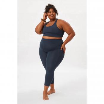 Leggings sportivi high-rise in colore navy di Girlfriend Collective