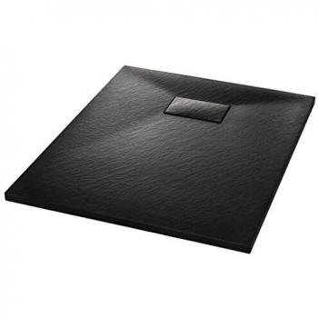 Black SMC Shower Base Tray 90x70 cm