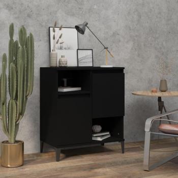 Sideboard in Black, Engineered Wood, 60x35x70 cm, vidaXL