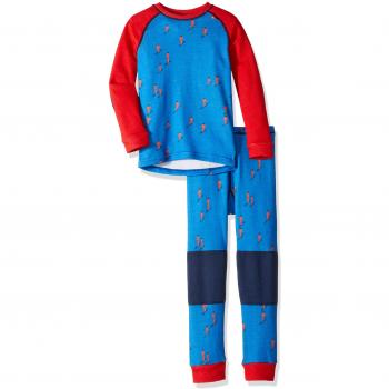 Helly Hansen Funktionsunterwäsche für Kids: Beany Warm Set (2 Pack), 563 g – Olympian Blue & Flag Red