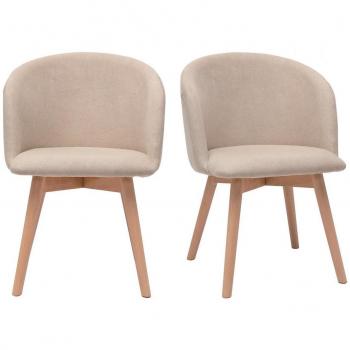 Skandinavische Designstühle aus massivem Buchenholz (2er-Set)