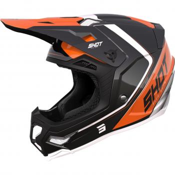 Casco Moto Cross Shot Core Fast 2XL Arancio Perla