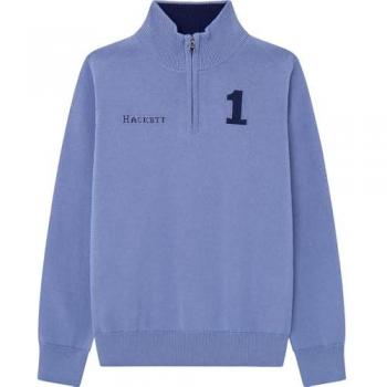Jersey de algodón para niño de Hackett, modelo Heritage No.1, azul, 7 años (122 cm)