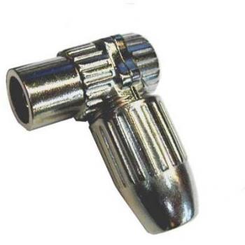 Connettore d'antenna coassiale metallico femminile angolato e schermato Electro DH