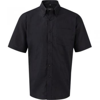 Short Sleeve EasyCare Oxford Shirt – Russell Athletic, 16.5 (Silver/Grey)